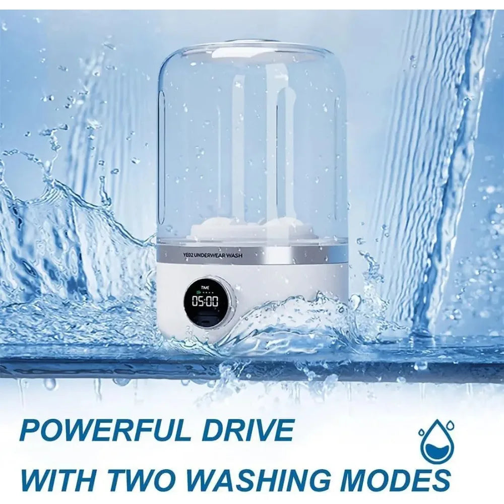 Portable 1L Mini Wireless Washing Machine for Underwear & Socks with Dehydration Function ™️