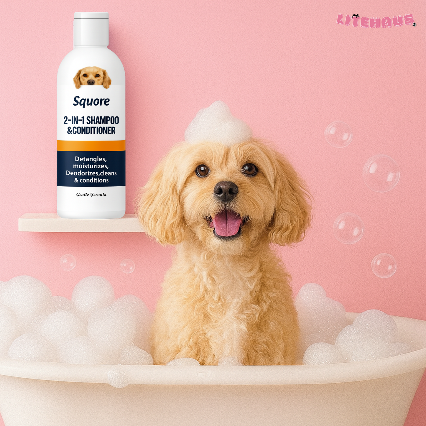 Puppy Shampoo 2-in-1 – Natural & Moisturizing Formula for Soft, Healthy Fur