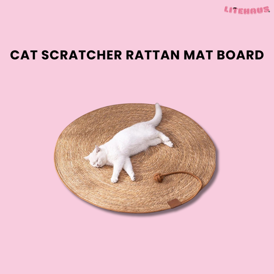 Cozy Rattan Kitty Scratcher Mat™️