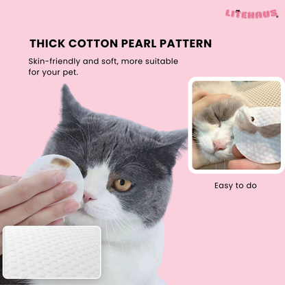 Pet Eye Cleaning Wipes – Tear Stain Remover for Cats & Dogs