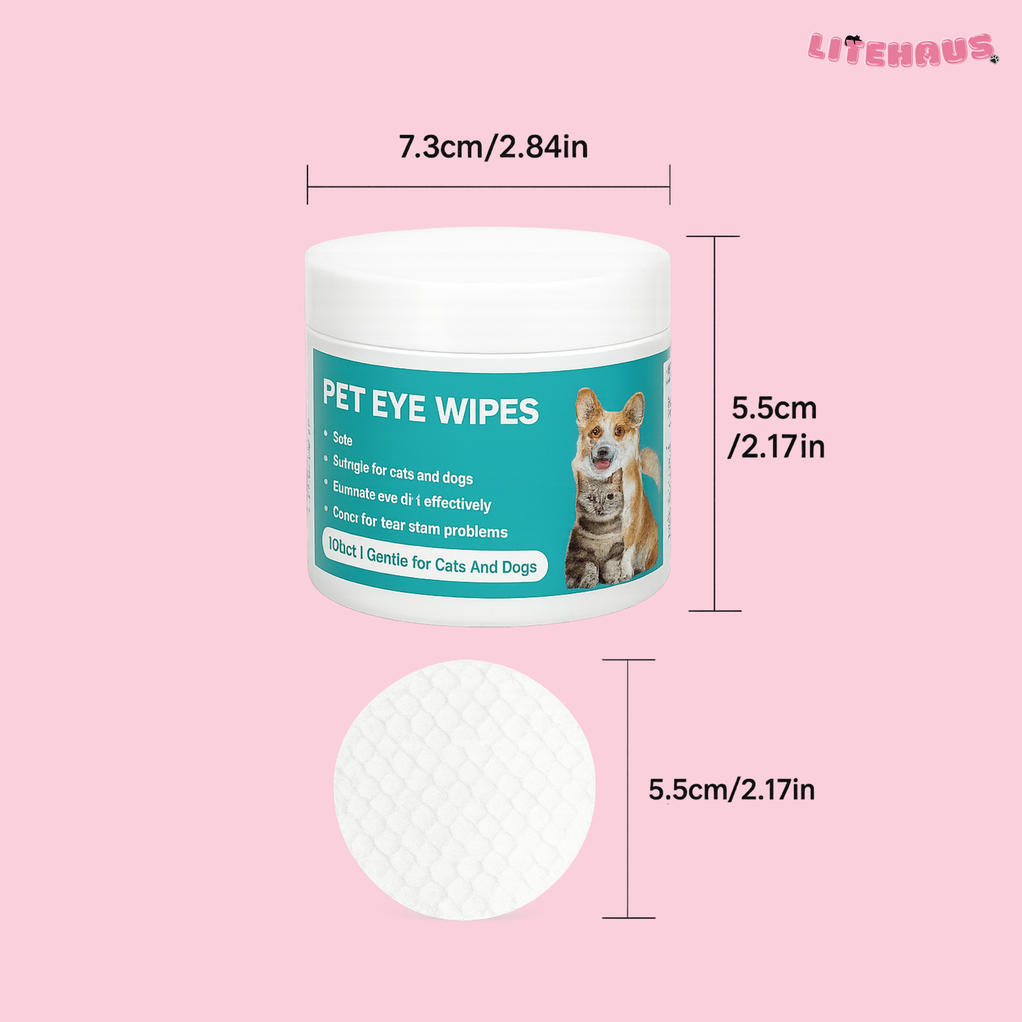 Pet Eye Cleaning Wipes – Tear Stain Remover for Cats & Dogs