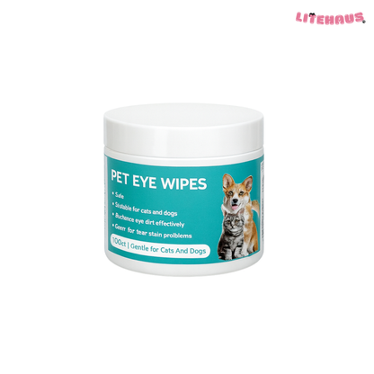 Pet Eye Cleaning Wipes – Tear Stain Remover for Cats & Dogs