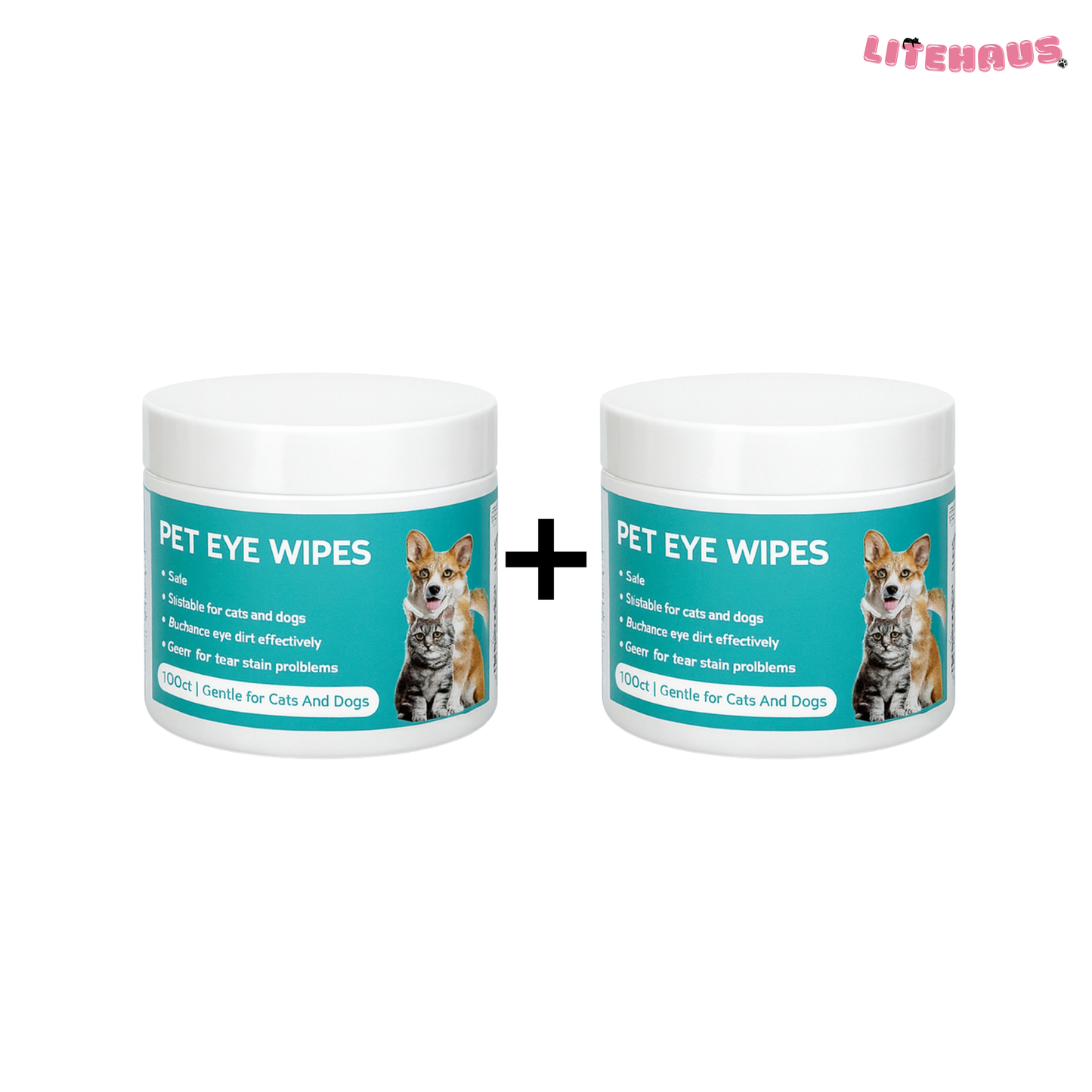 Pet Eye Cleaning Wipes – Tear Stain Remover for Cats & Dogs