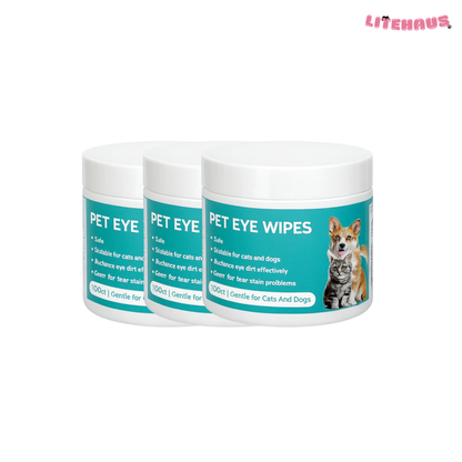 Pet Eye Cleaning Wipes – Tear Stain Remover for Cats & Dogs