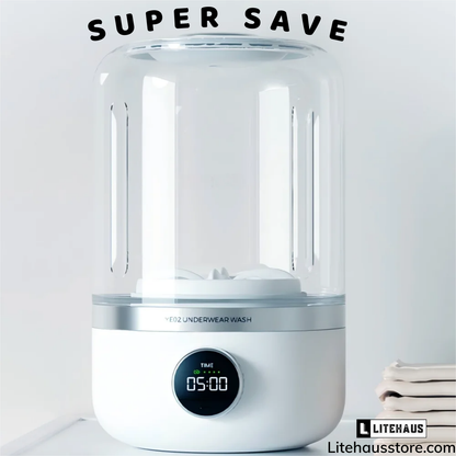 Portable 1L Mini Wireless Washing Machine for Underwear & Socks with Dehydration Function ™️