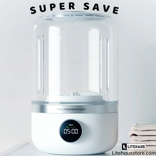 Portable 1L Mini Wireless Washing Machine for Underwear & Socks with Dehydration Function ™️
