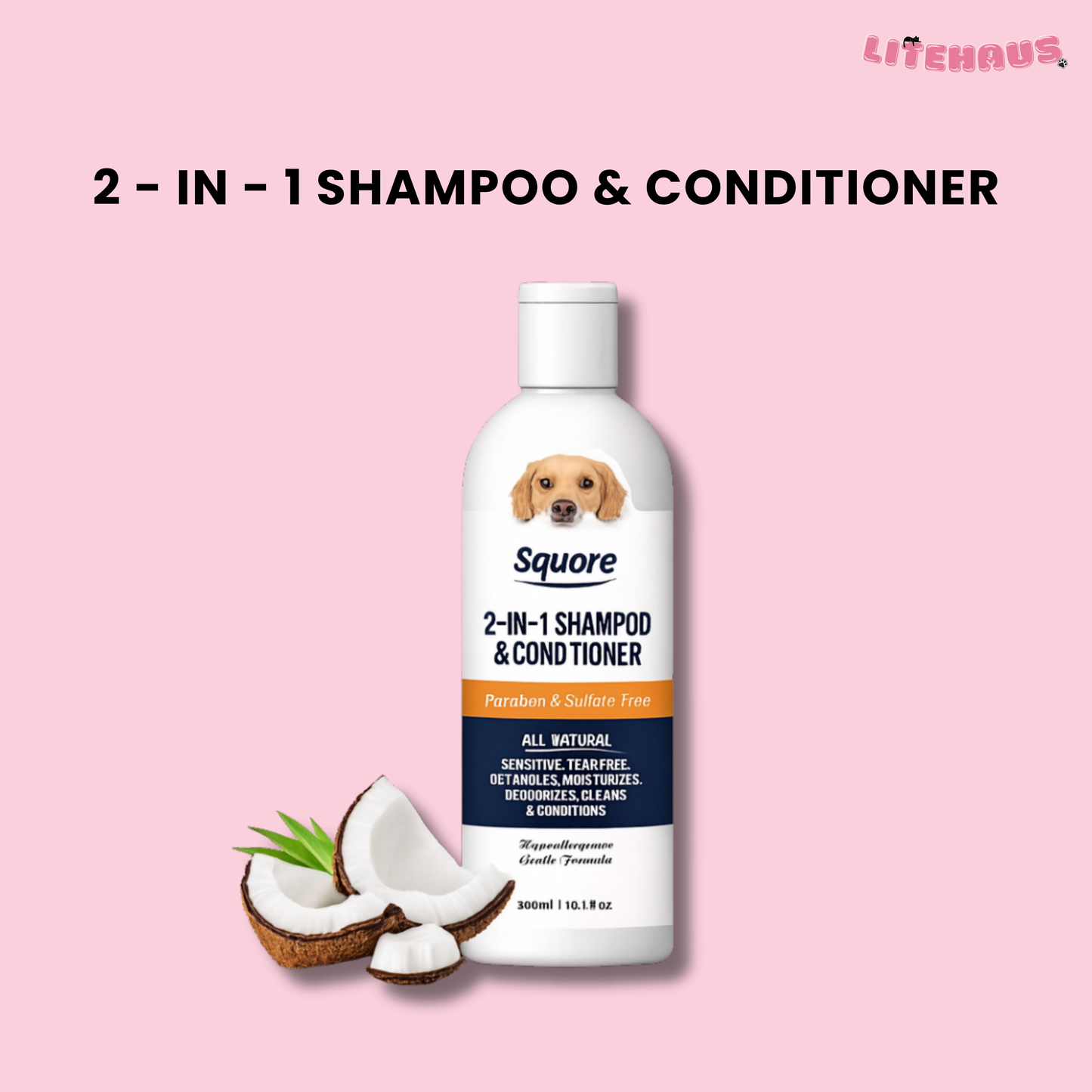 Puppy Shampoo 2-in-1 – Natural & Moisturizing Formula for Soft, Healthy Fur