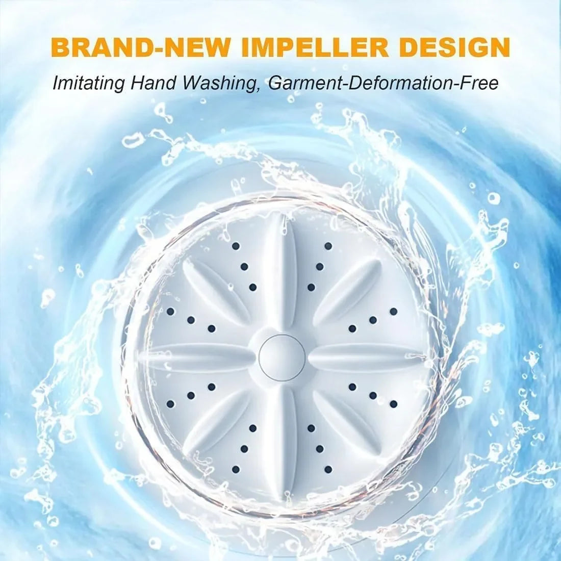 Portable 1L Mini Wireless Washing Machine for Underwear & Socks with Dehydration Function ™️
