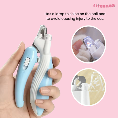 Professional Pet Nail Clippers with LED Light – Safe Paw Trimmer for Dogs & Cats