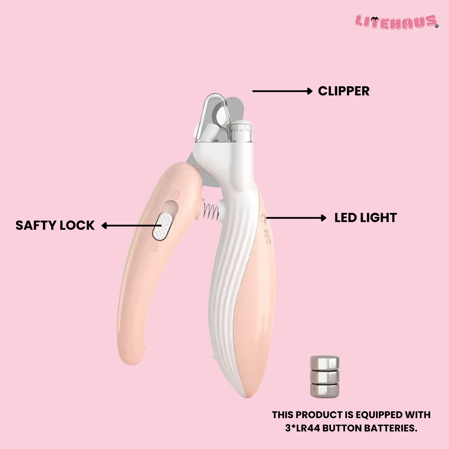 Professional Pet Nail Clippers with LED Light – Safe Paw Trimmer for Dogs & Cats