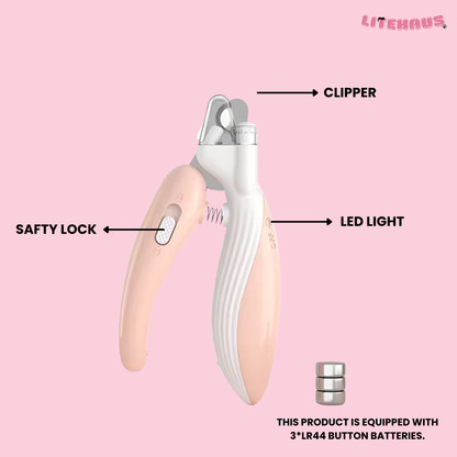 Professional Pet Nail Clippers with LED Light – Safe Paw Trimmer for Dogs & Cats