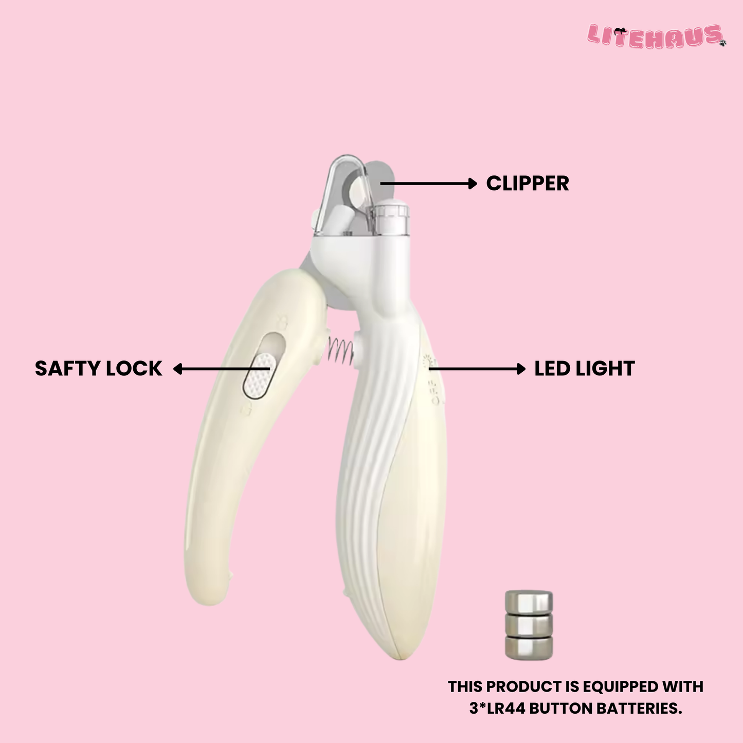 Professional Pet Nail Clippers with LED Light – Safe Paw Trimmer for Dogs & Cats